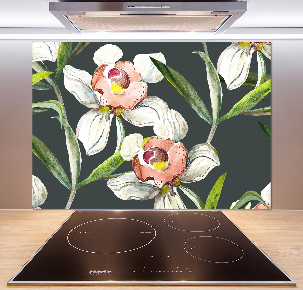 Kitchen splashback Floral pattern