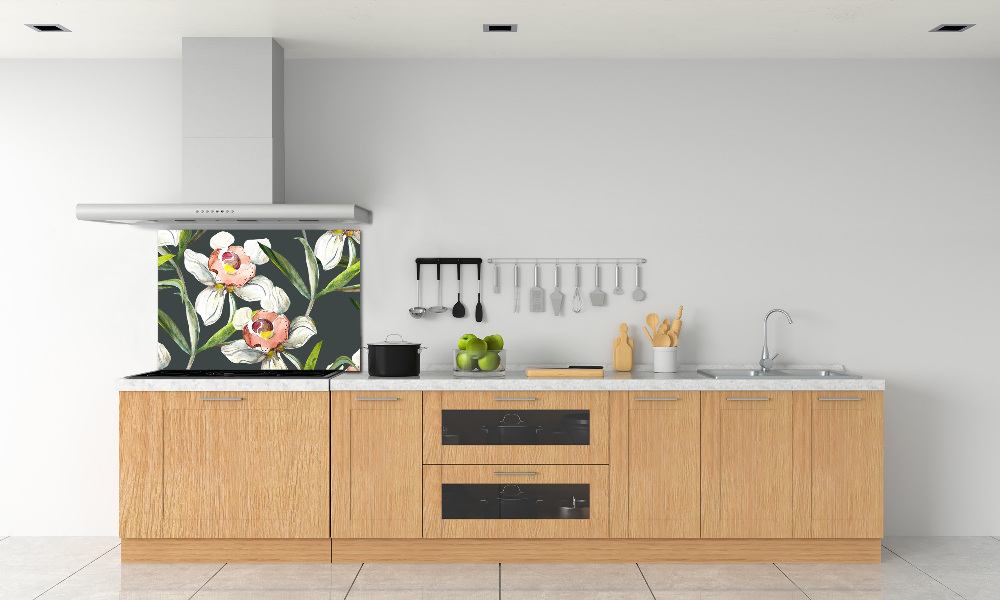 Kitchen splashback Floral pattern