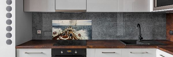 Splashback panel for kitchen Sailboat at sea