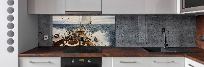 Splashback panel for kitchen Sailboat at sea