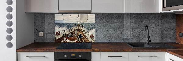 Splashback panel for kitchen Sailboat at sea