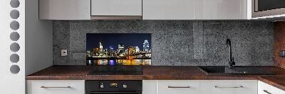 Cooker splashback Ohio river at night