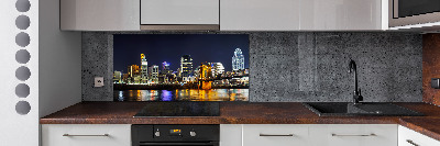 Cooker splashback Ohio river at night