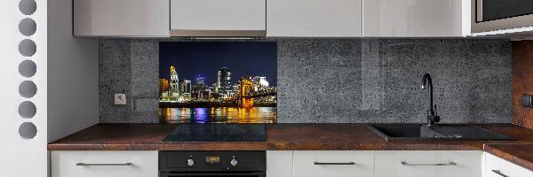 Cooker splashback Ohio river at night