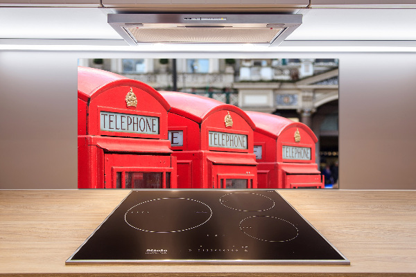 Cooker splashback telephone booth