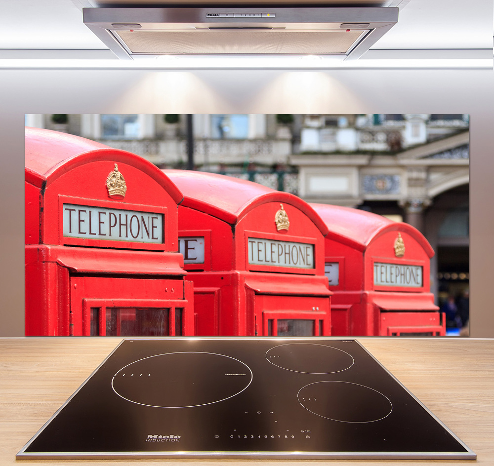 Cooker splashback telephone booth