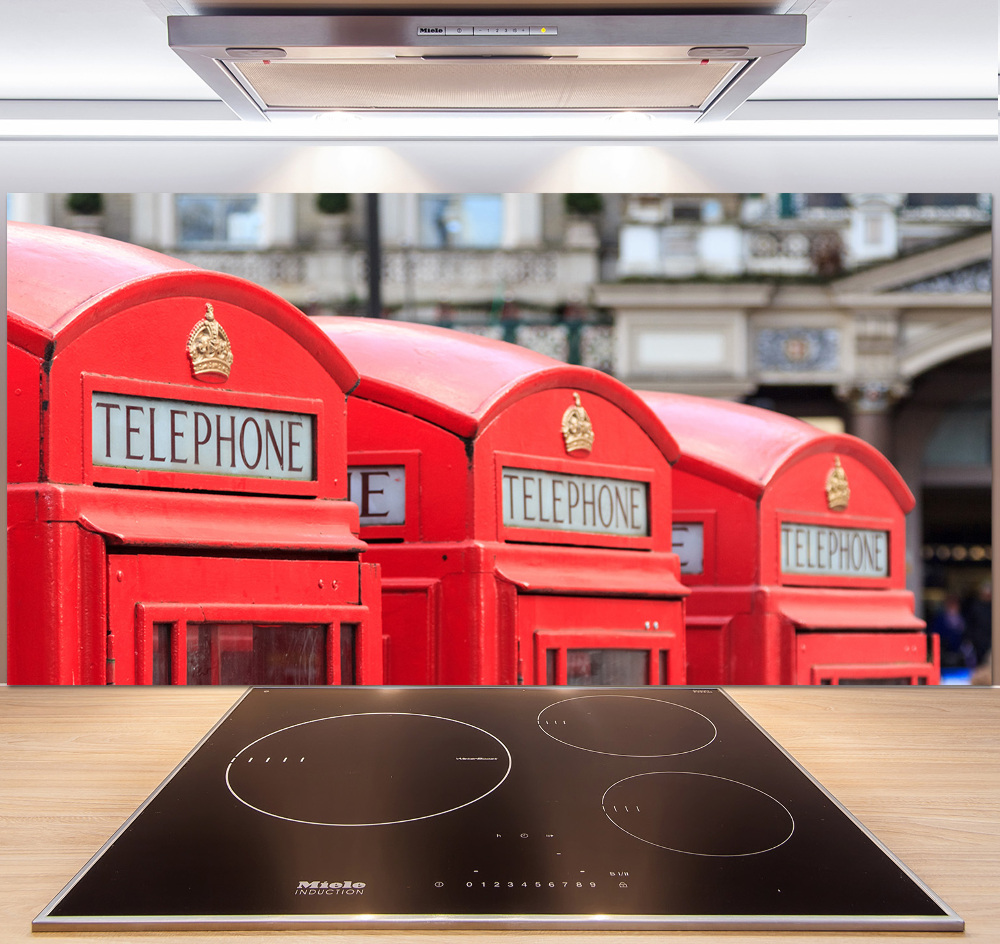 Cooker splashback telephone booth