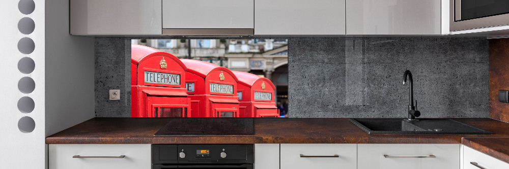 Cooker splashback telephone booth