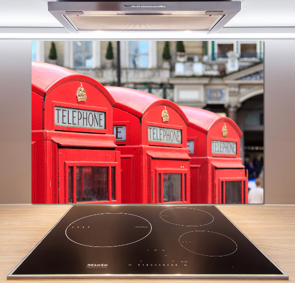 Cooker splashback telephone booth