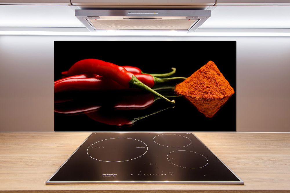 Kitchen splashback Chilli and cayenne