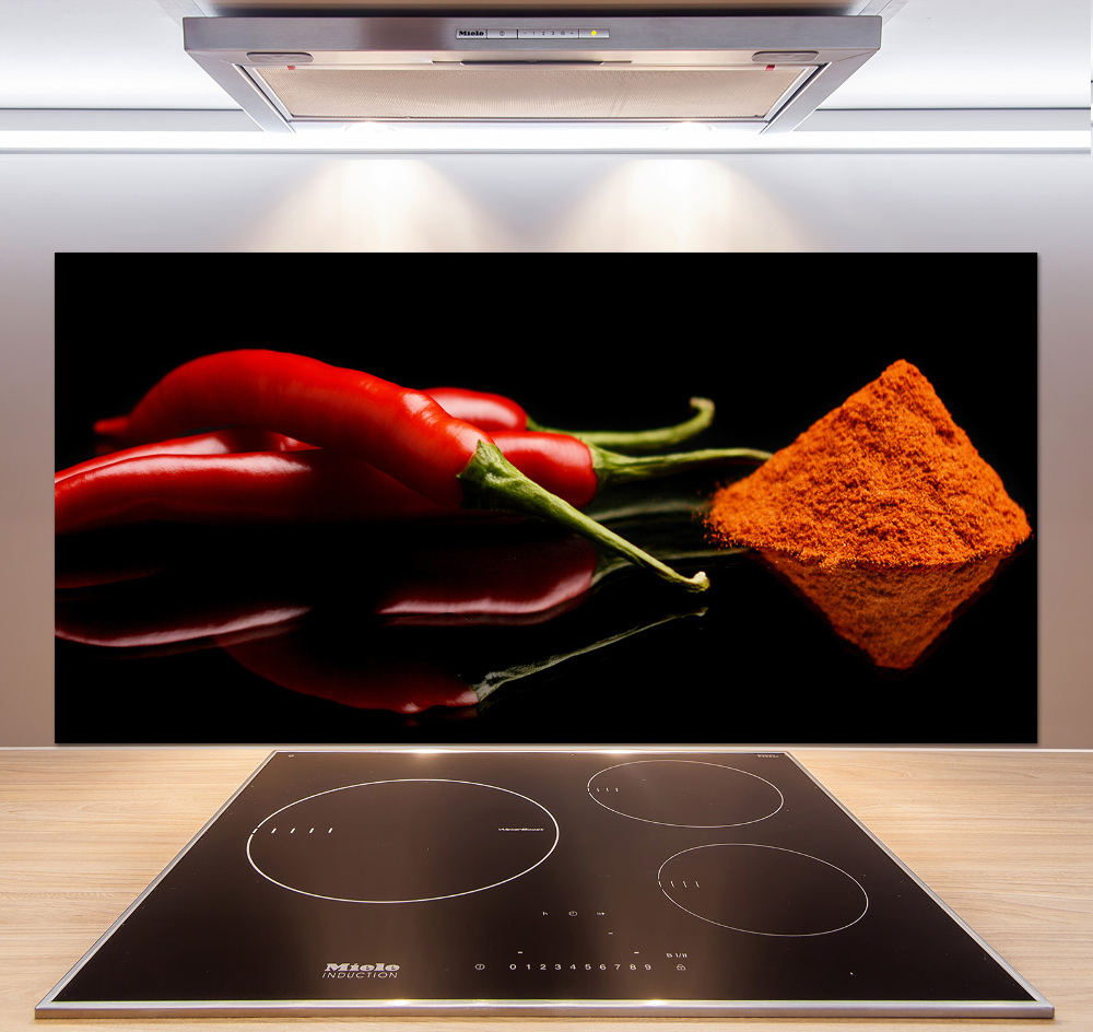 Kitchen splashback Chilli and cayenne