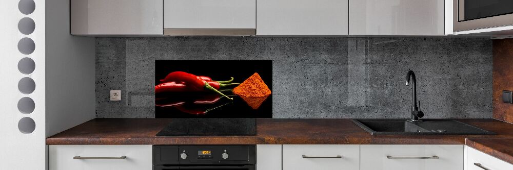 Kitchen splashback Chilli and cayenne