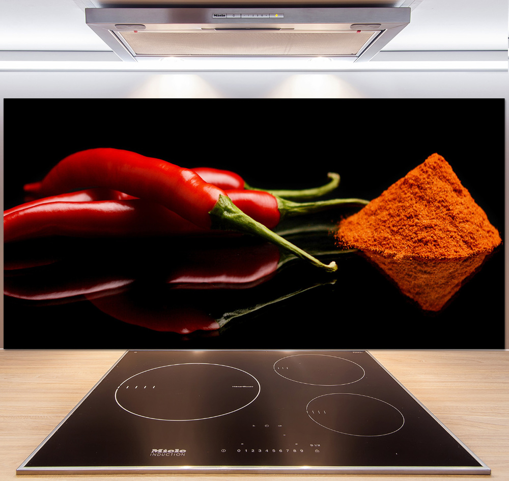 Kitchen splashback Chilli and cayenne