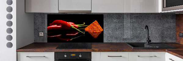 Kitchen splashback Chilli and cayenne