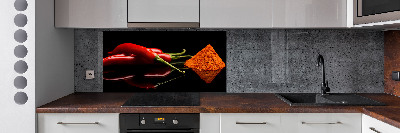 Kitchen splashback Chilli and cayenne