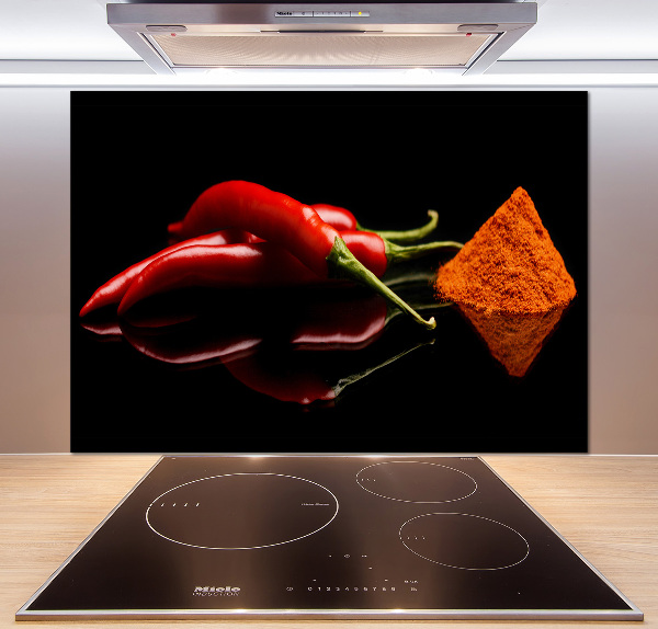 Kitchen splashback Chilli and cayenne