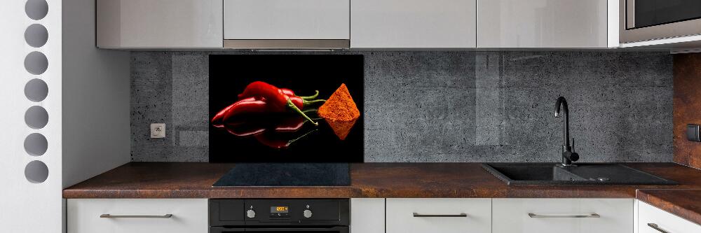 Kitchen splashback Chilli and cayenne