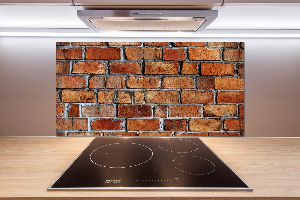 Cooker splashback Brick wall