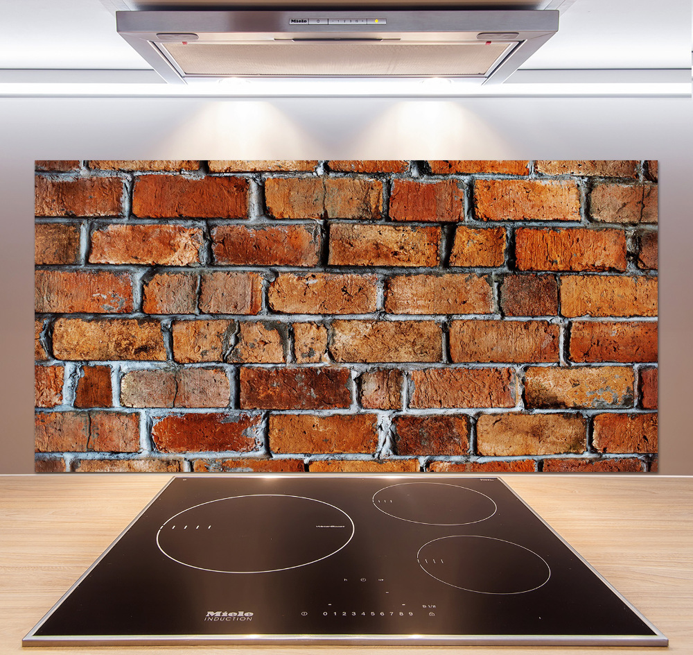 Cooker splashback Brick wall