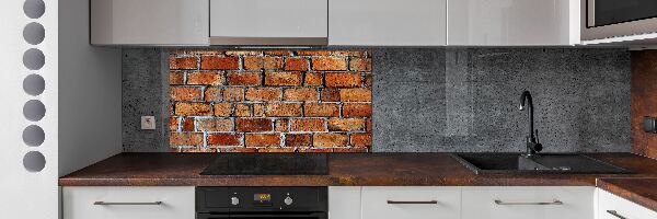 Cooker splashback Brick wall