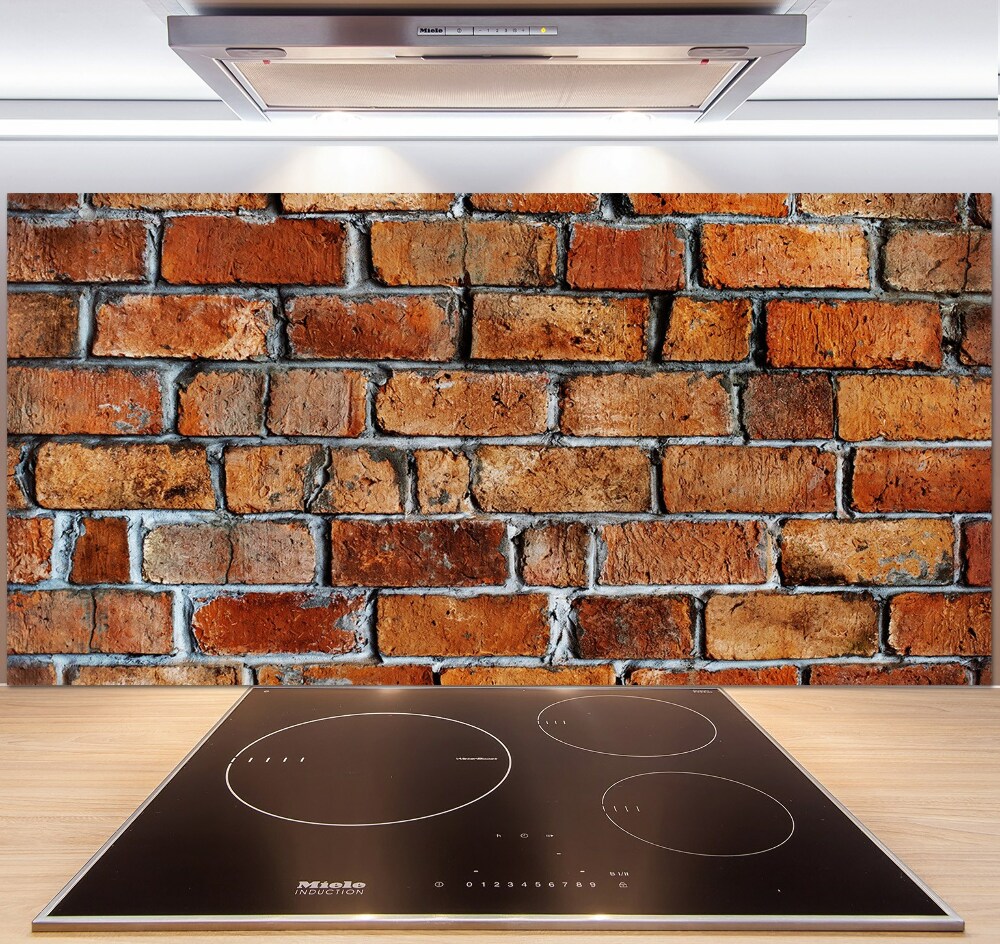 Cooker splashback Brick wall