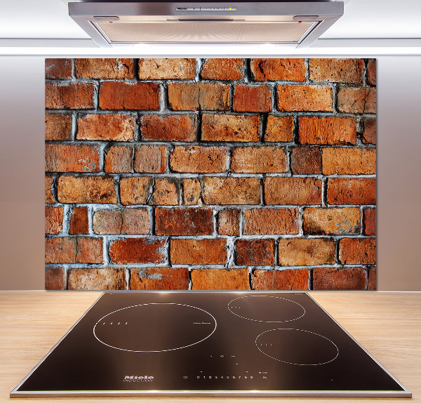 Cooker splashback Brick wall