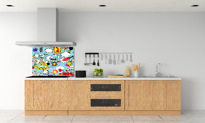 Glass splashback Comic book