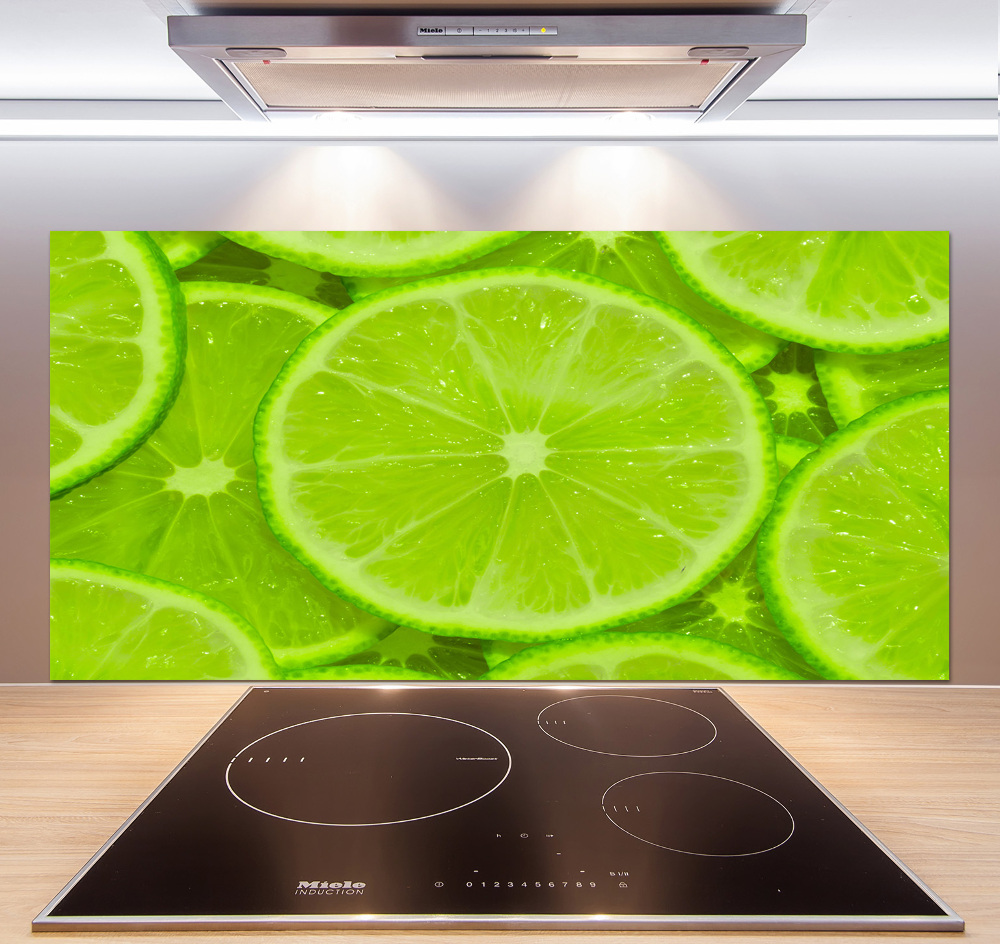 Cooker splashback Lime