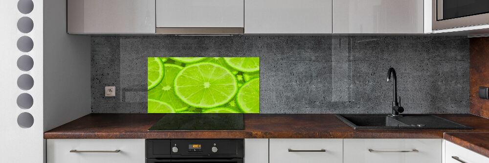 Cooker splashback Lime