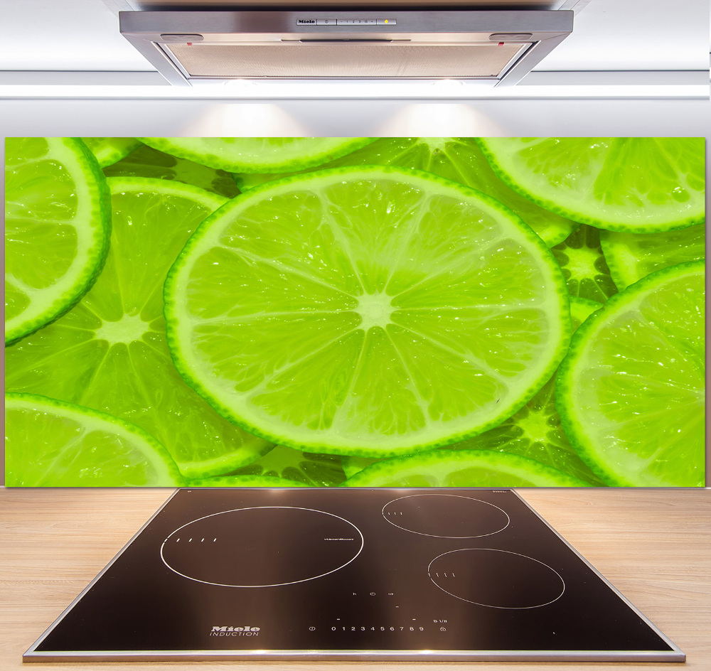 Cooker splashback Lime