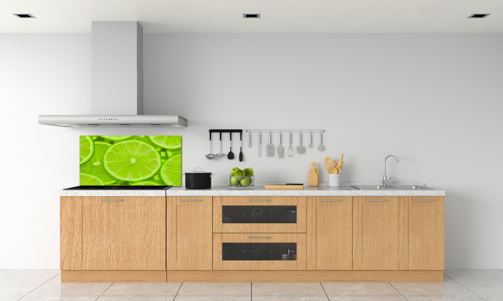 Cooker splashback Lime