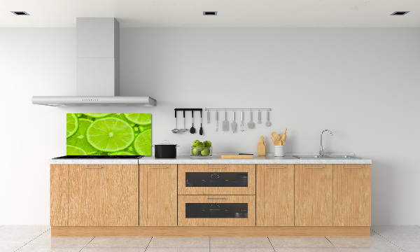 Cooker splashback Lime