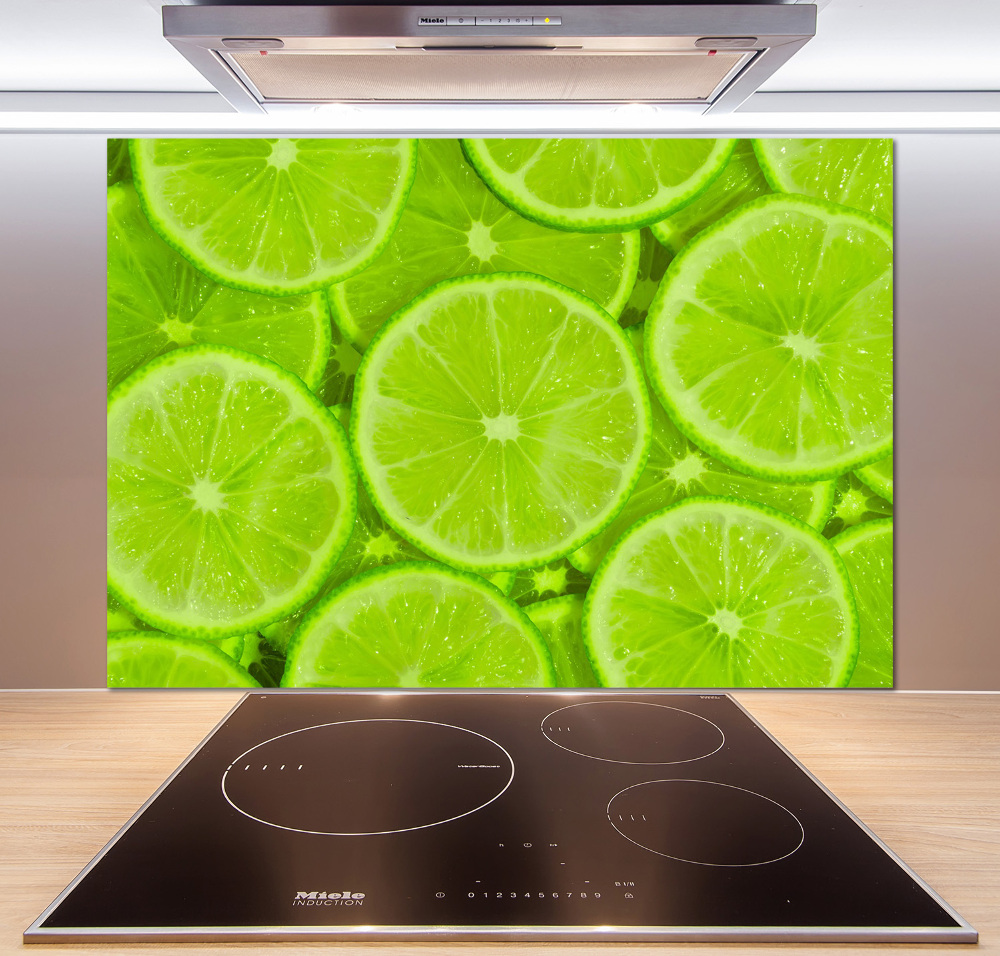 Cooker splashback Lime