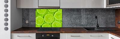 Cooker splashback Lime