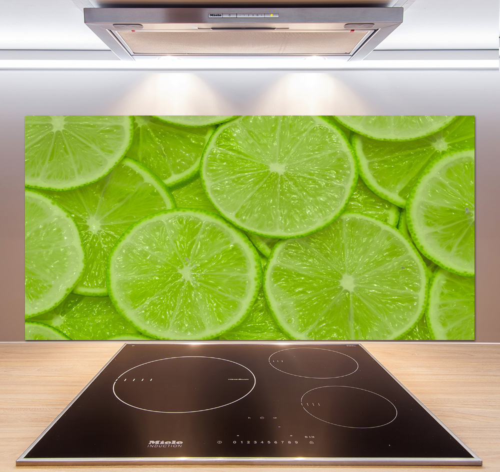 Cooker splashback Lime