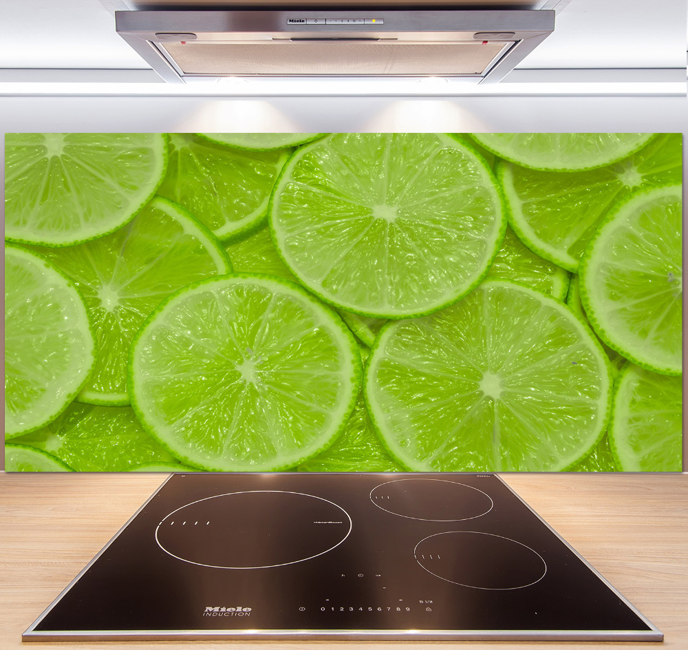 Cooker splashback Lime