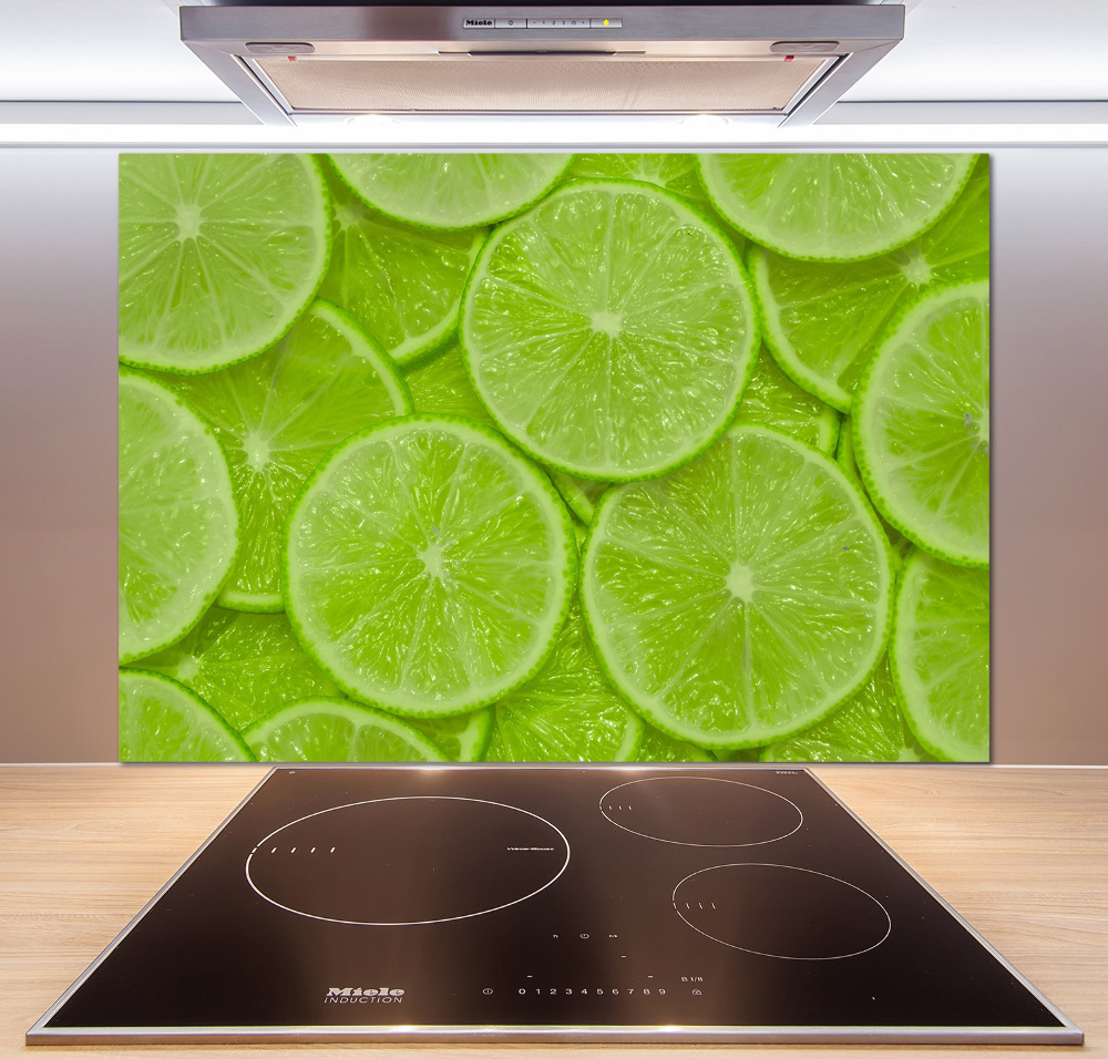 Cooker splashback Lime