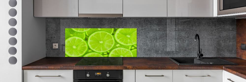 Cooker splashback Lime