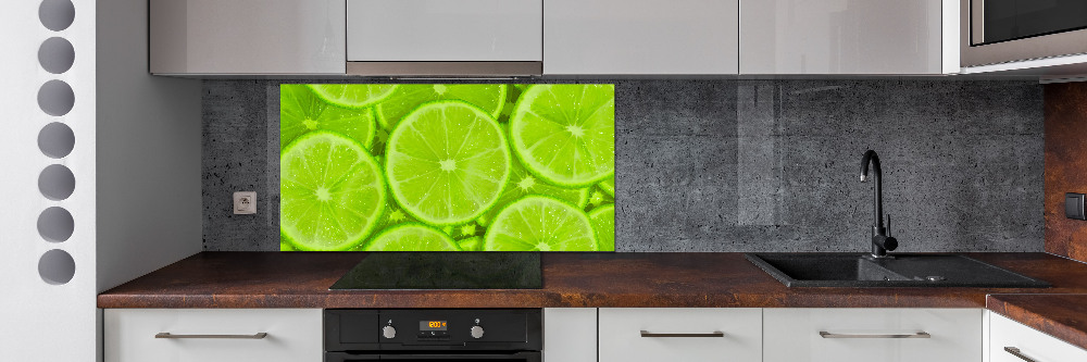 Cooker splashback Lime