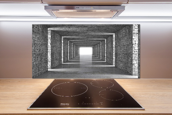 Cooker splashback Brick tunnel