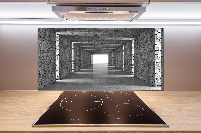 Cooker splashback Brick tunnel