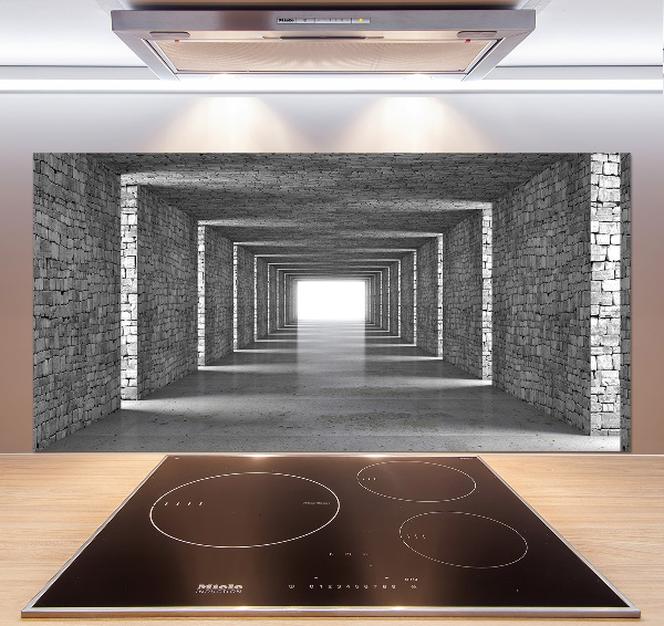 Cooker splashback Brick tunnel