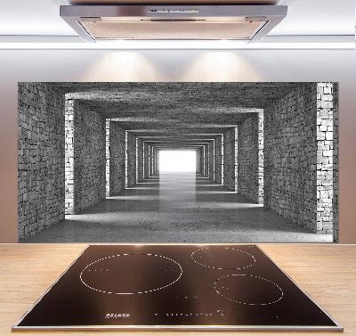 Cooker splashback Brick tunnel