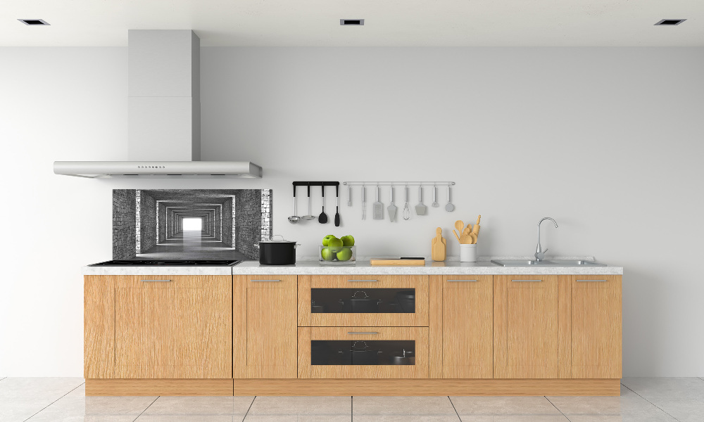 Cooker splashback Brick tunnel