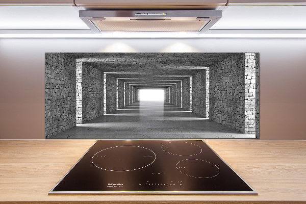 Cooker splashback Brick tunnel