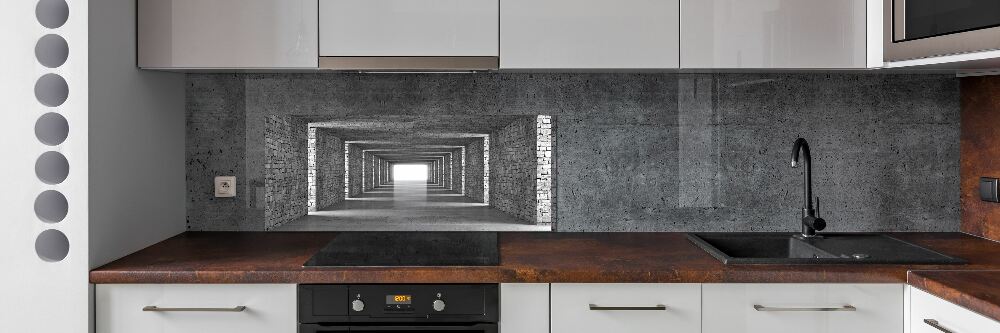 Cooker splashback Brick tunnel