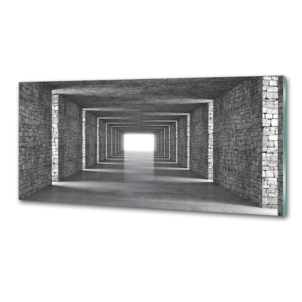 Cooker splashback Brick tunnel