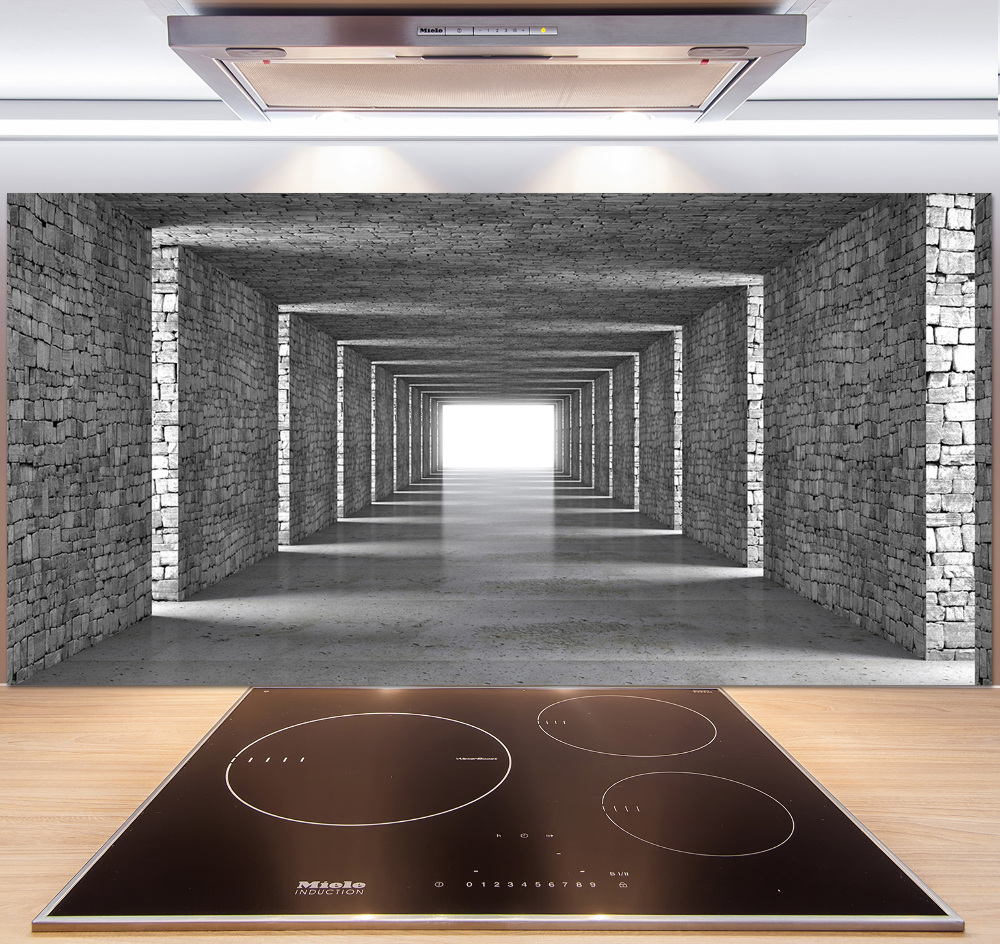 Cooker splashback Brick tunnel