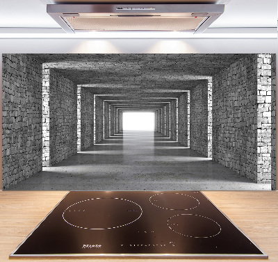 Cooker splashback Brick tunnel