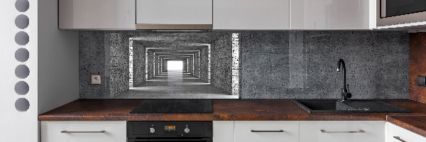 Cooker splashback Brick tunnel